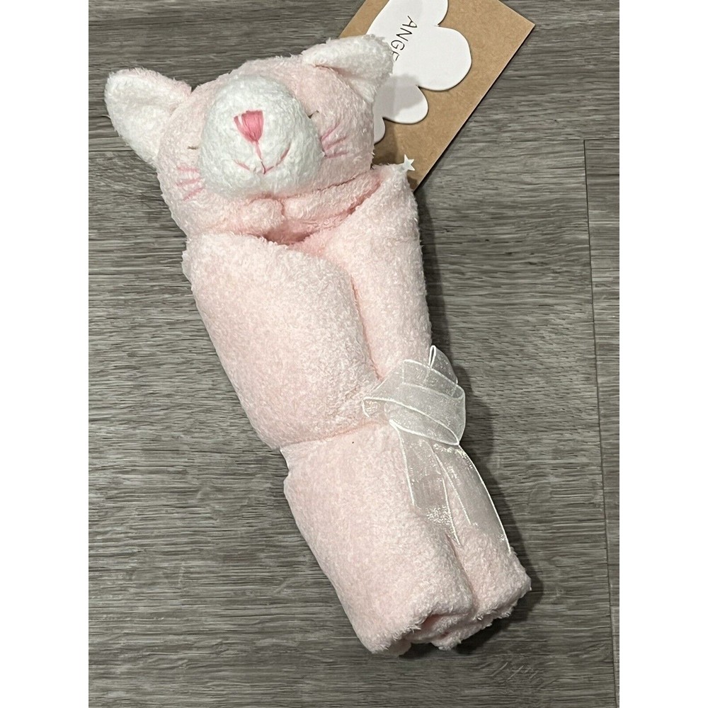 Angel Dear KITTY CAT Security Blanket Pink Kitten Plush Baby Soft Lovey New